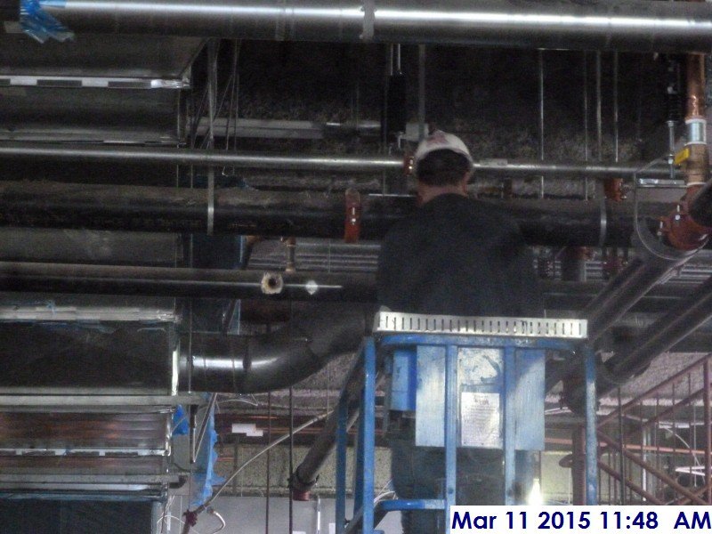 Installing sprinkler branches at the 1st floor  Facing West